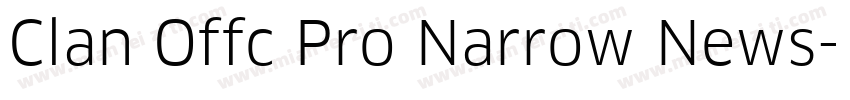 Clan Offc Pro Narrow News字体转换